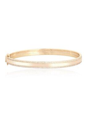 Gleam Line 14K (or 18k upon request) Gold Double Row Diamond Illusion Bracelet